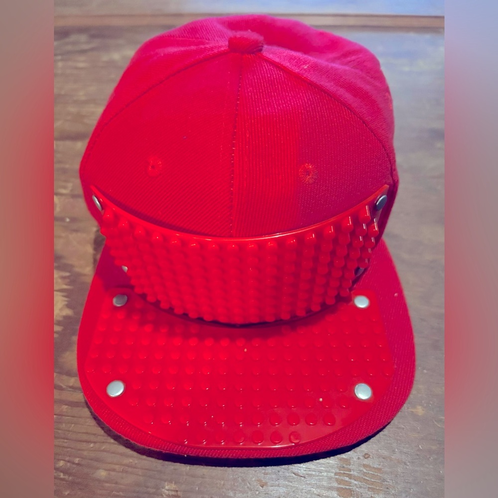 Lego Brick Brick Gear Red Hat Adjustable Building Lego Hat - snap back